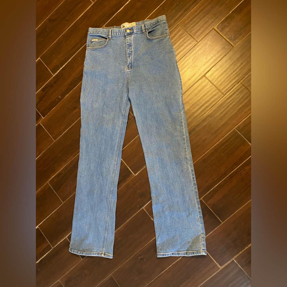 Vintage Coyote Mood Mens 38x36 Blue Bootcut Jeans Western Cowboy
